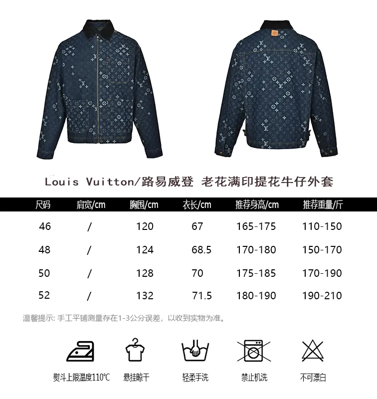Louis Vuitton/Louis Vuitton old flower all over printed jacquard denim jacket